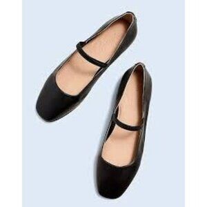 Madewell The Greta Ballet Flat in True Black